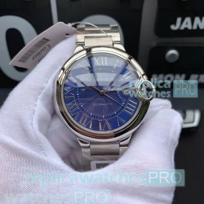 AAA Grade Clone Cartier Ballon Bleu de Blue Dial Stainless Steel Watch